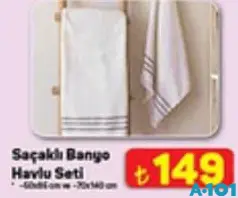 SAÇAKLI BANYO HAVLU SETİ